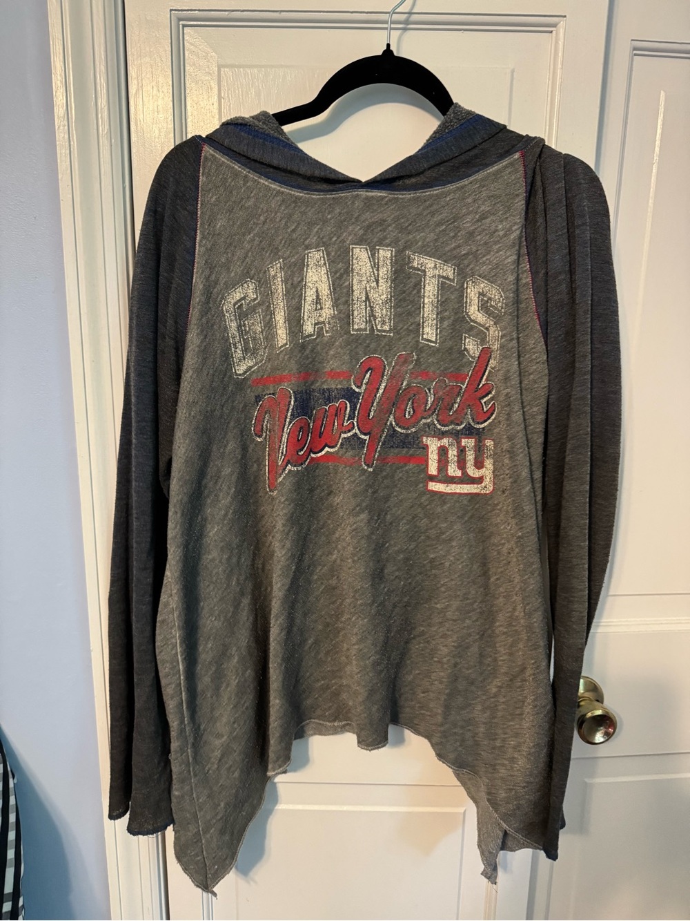 Vintage look New York Giants Sweatshirt Gray Raglan Crewneck NFL light pullover - Picture 6 of 7